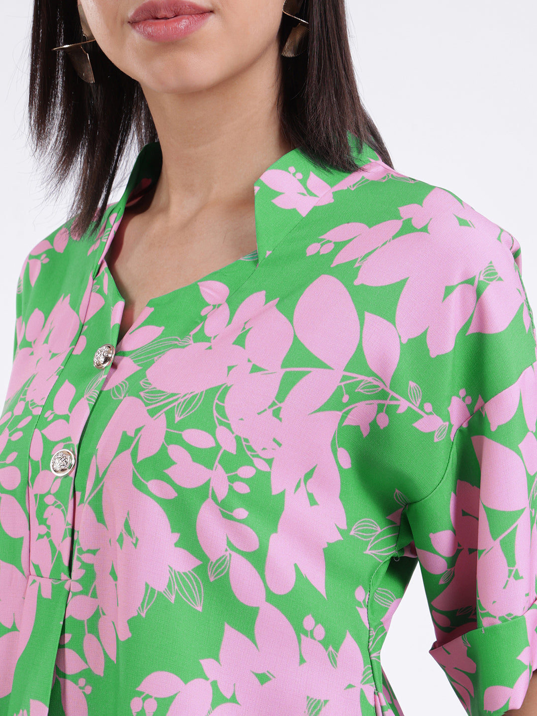 Green Floral Print Co-Ord Set