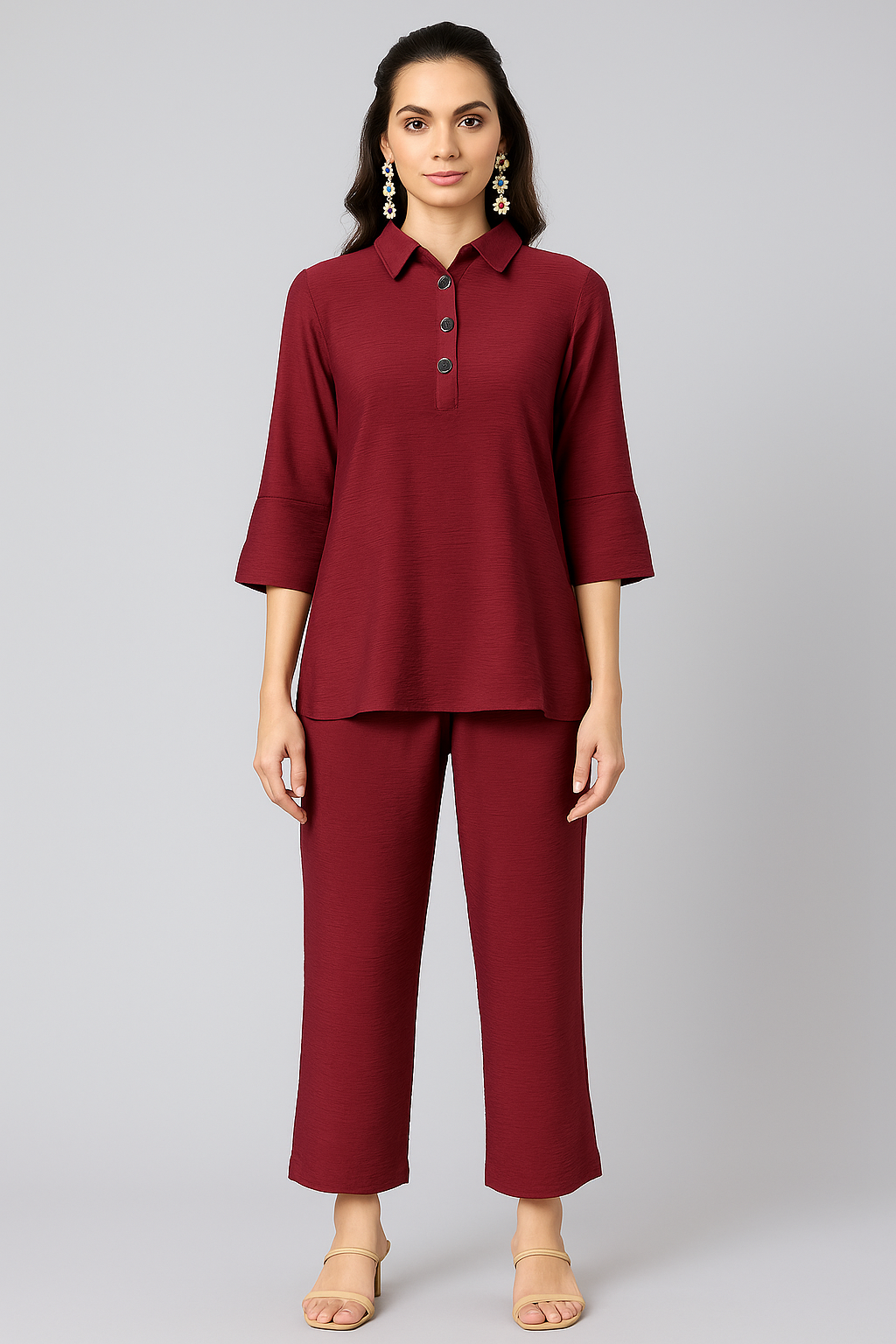 Anaya Burgundy Chic Co-ord