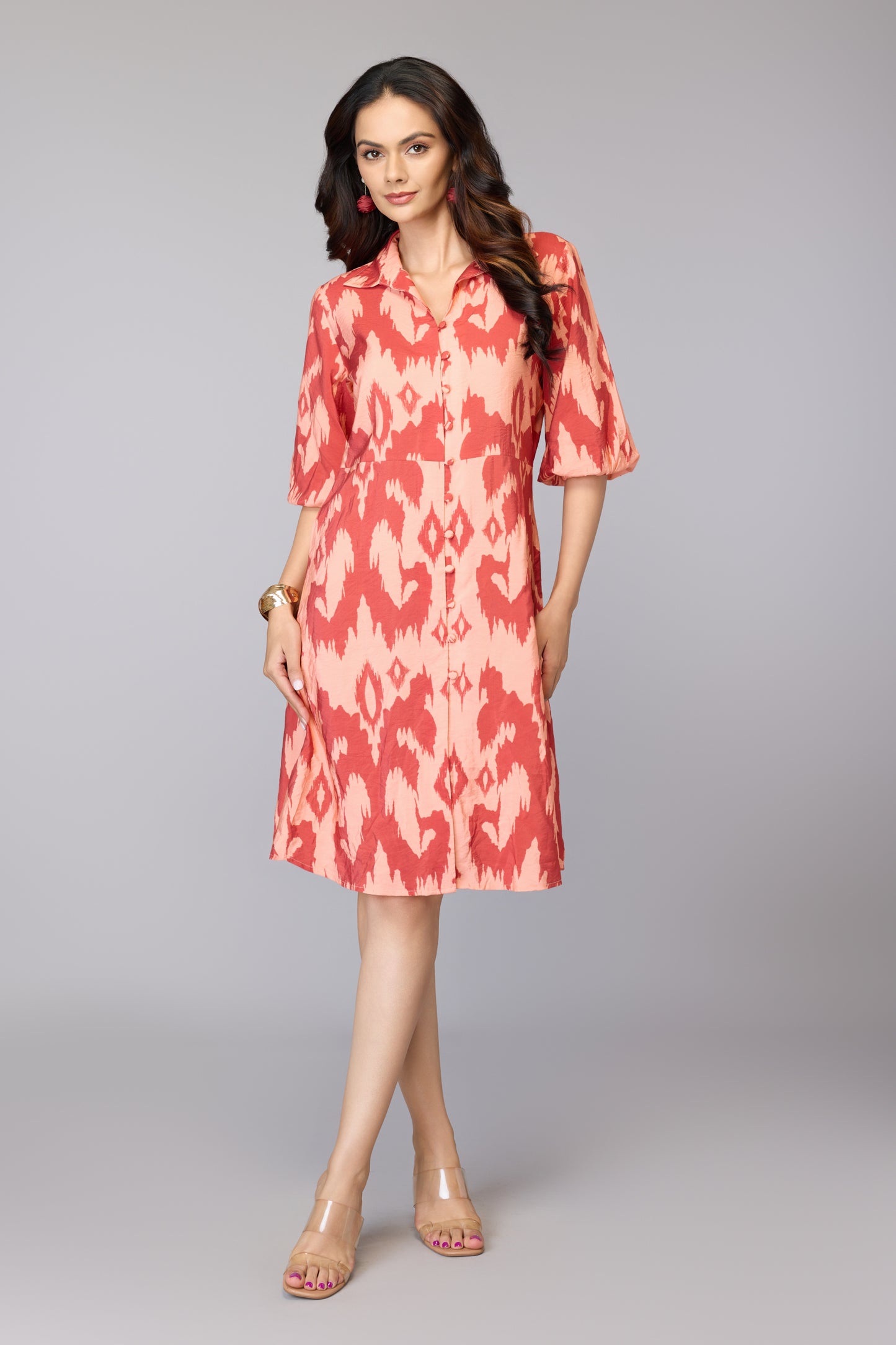 Painted Sunset Midi Dress