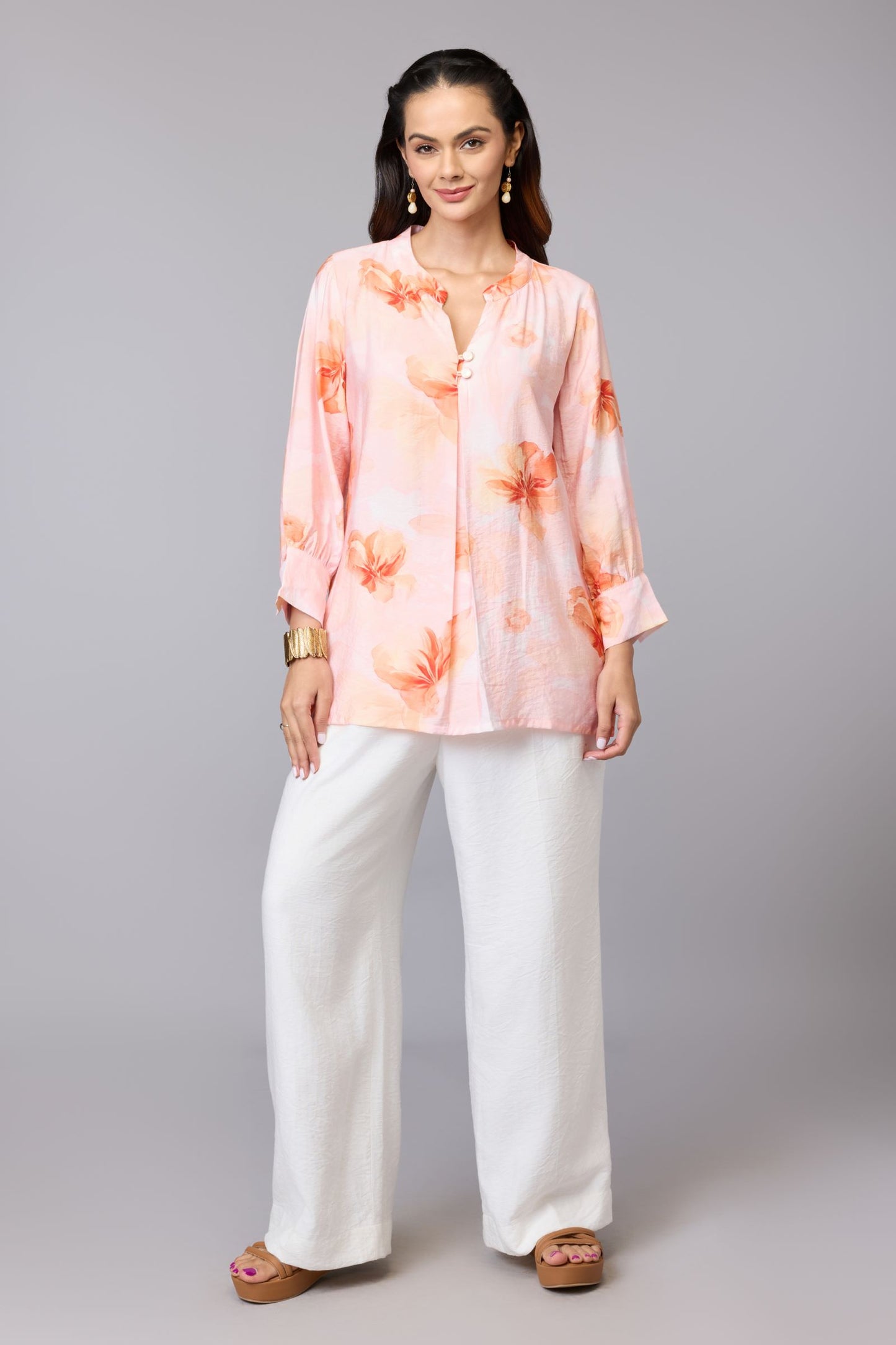 Rosy Calm Printed Top