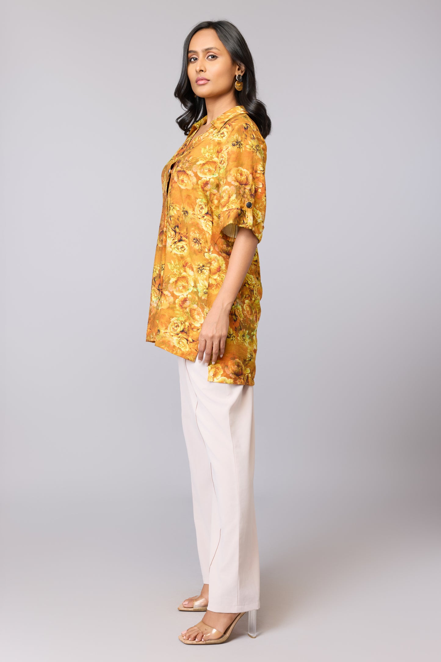 Sunlit Yellow Floral Tunic