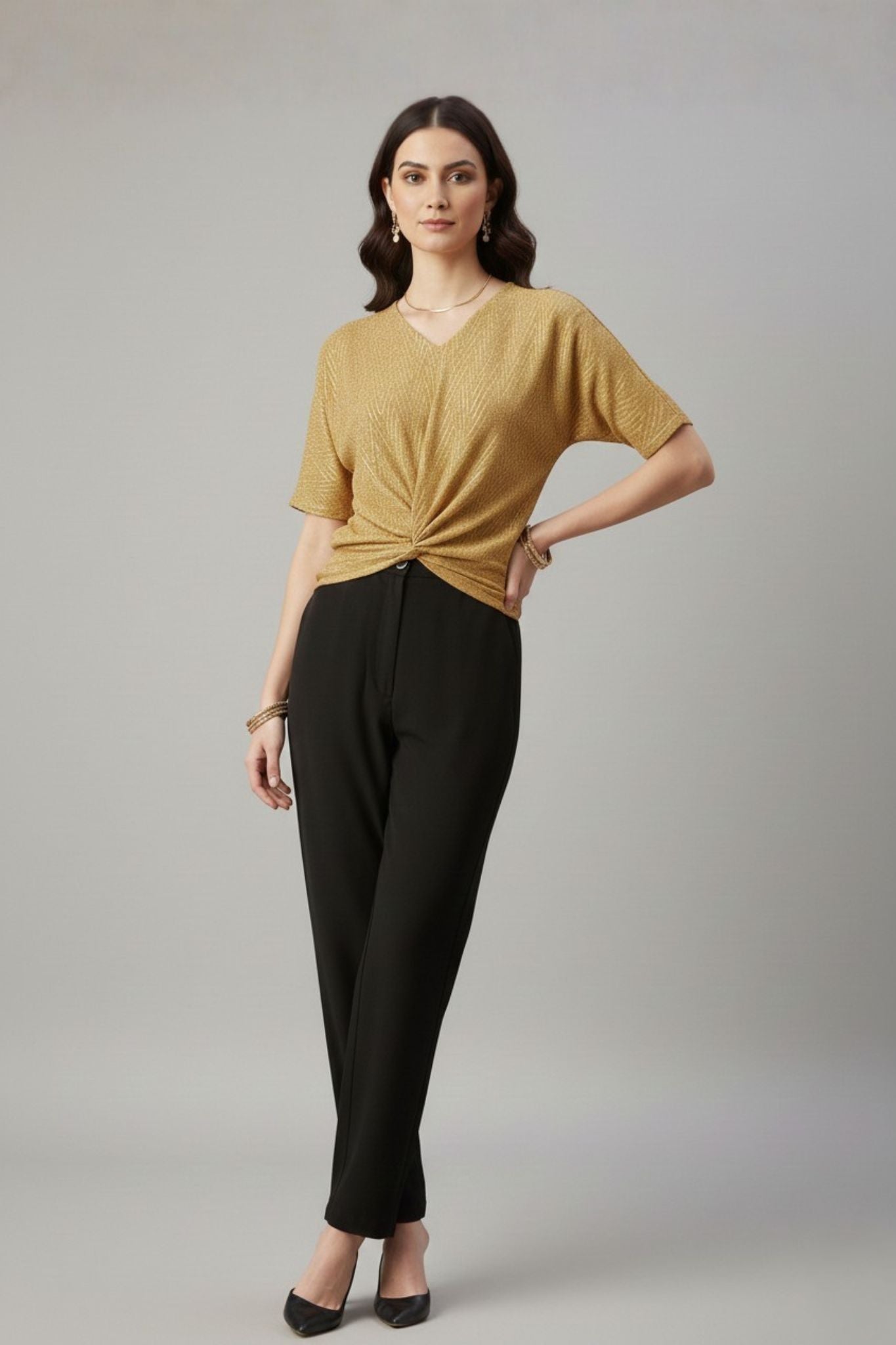 Gold Shimmer Party Top