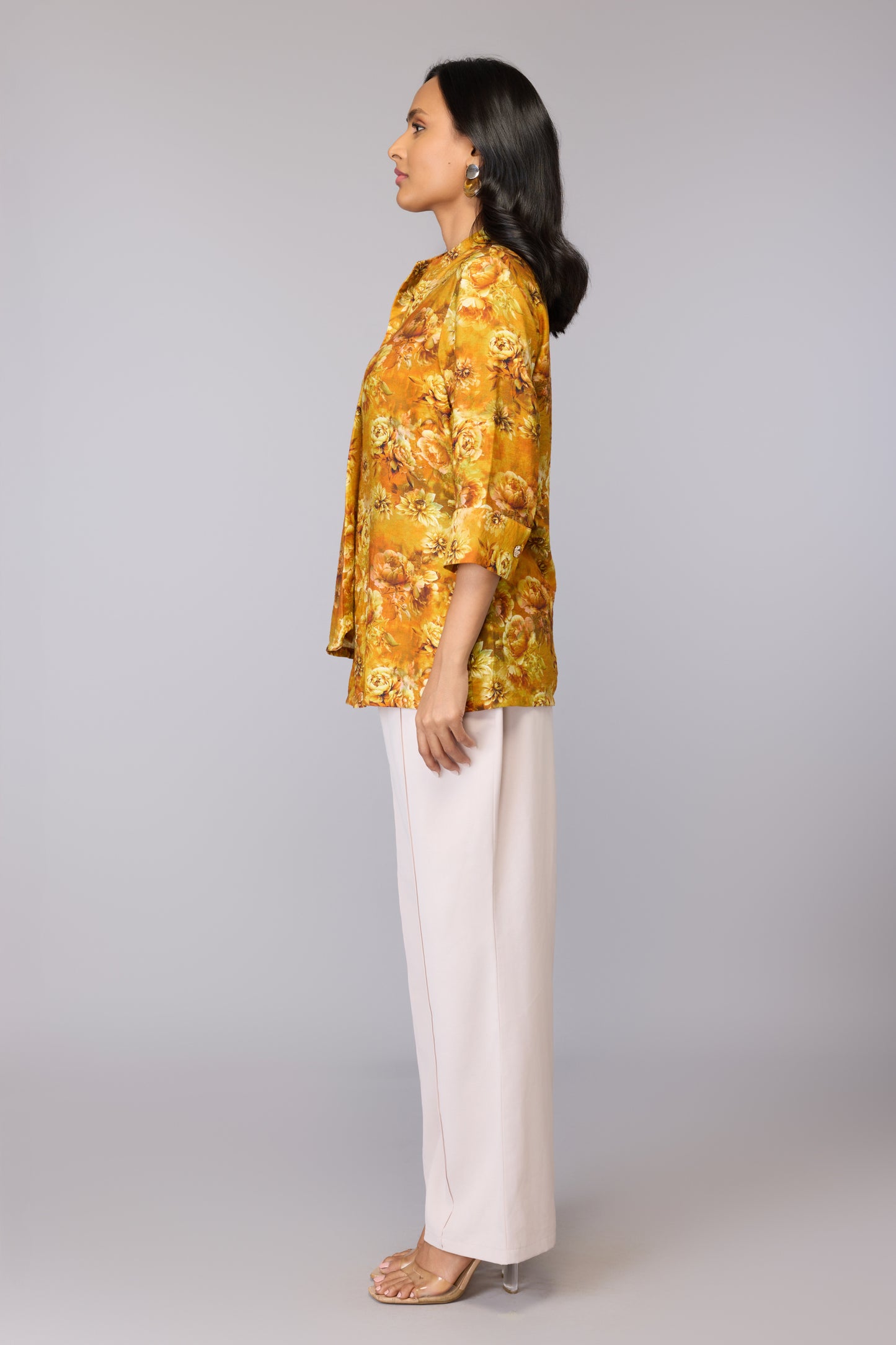 Radiant Yellow Floral Tunic