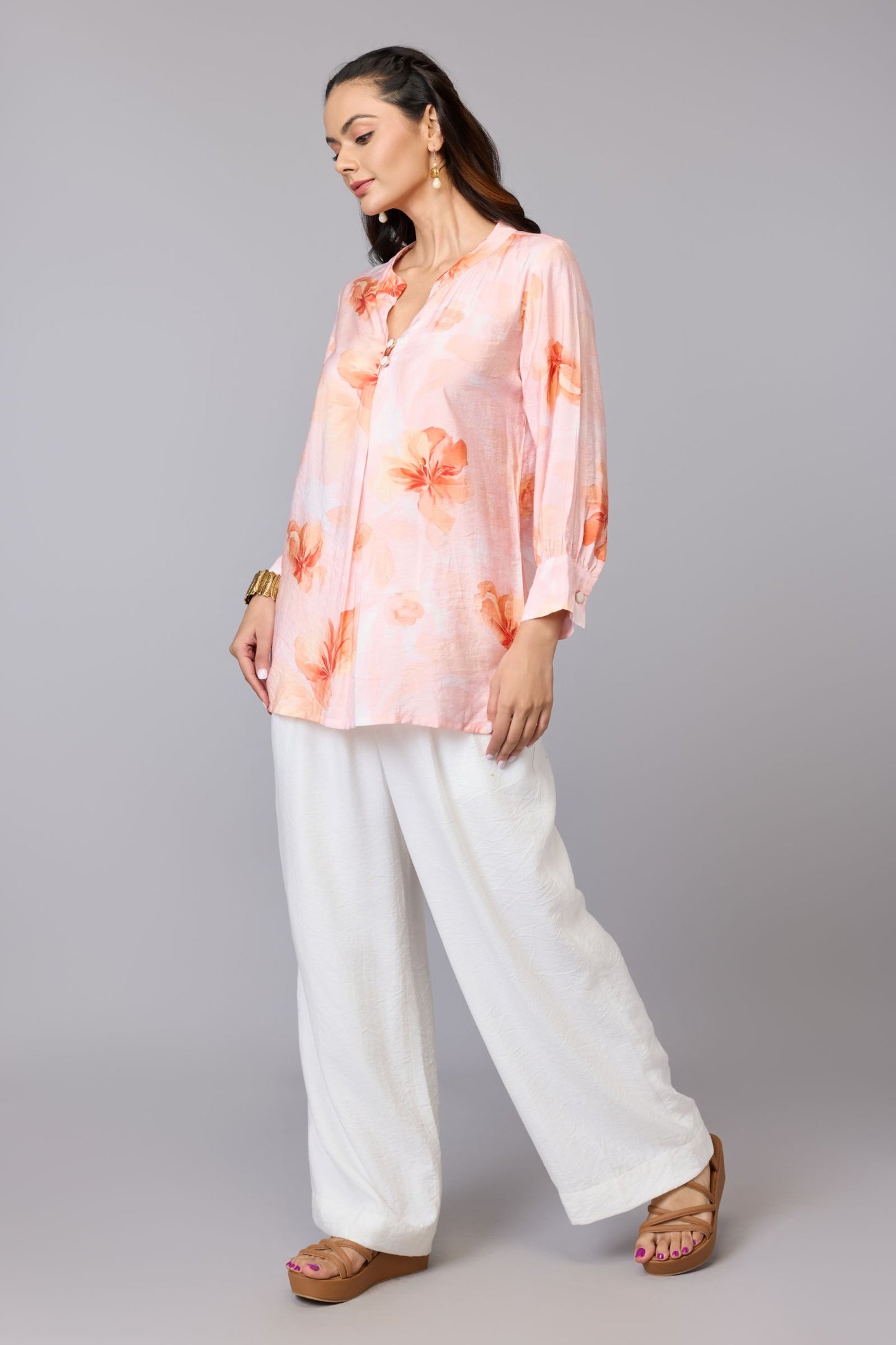 Rosy Calm Printed Top