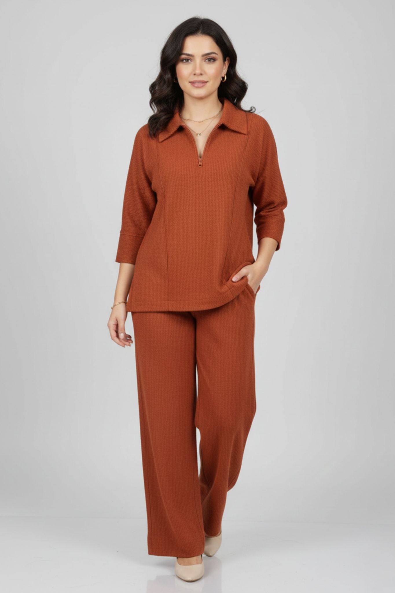 Amber Ease Rust Co-ord Set