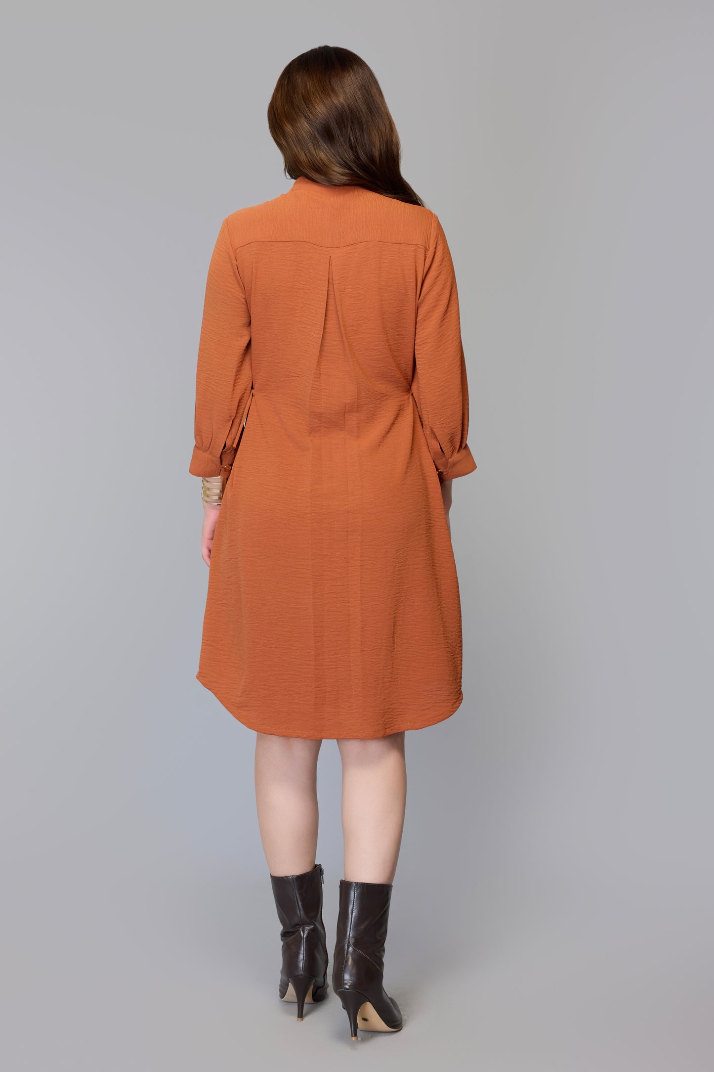 Terracotta Ease Shirt Dress
