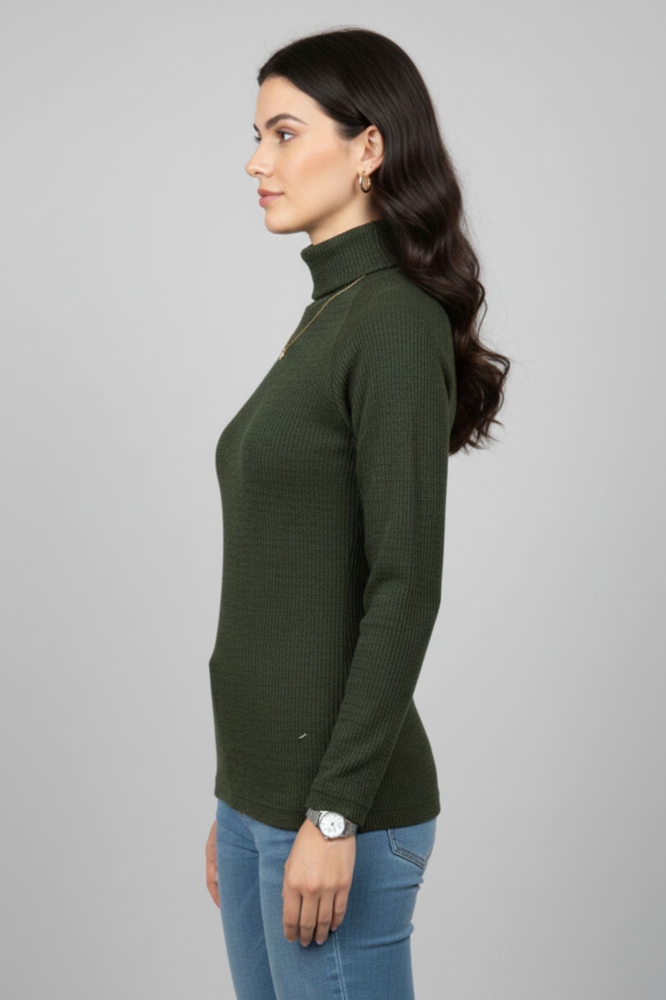 Green Slim Fit Casual Top