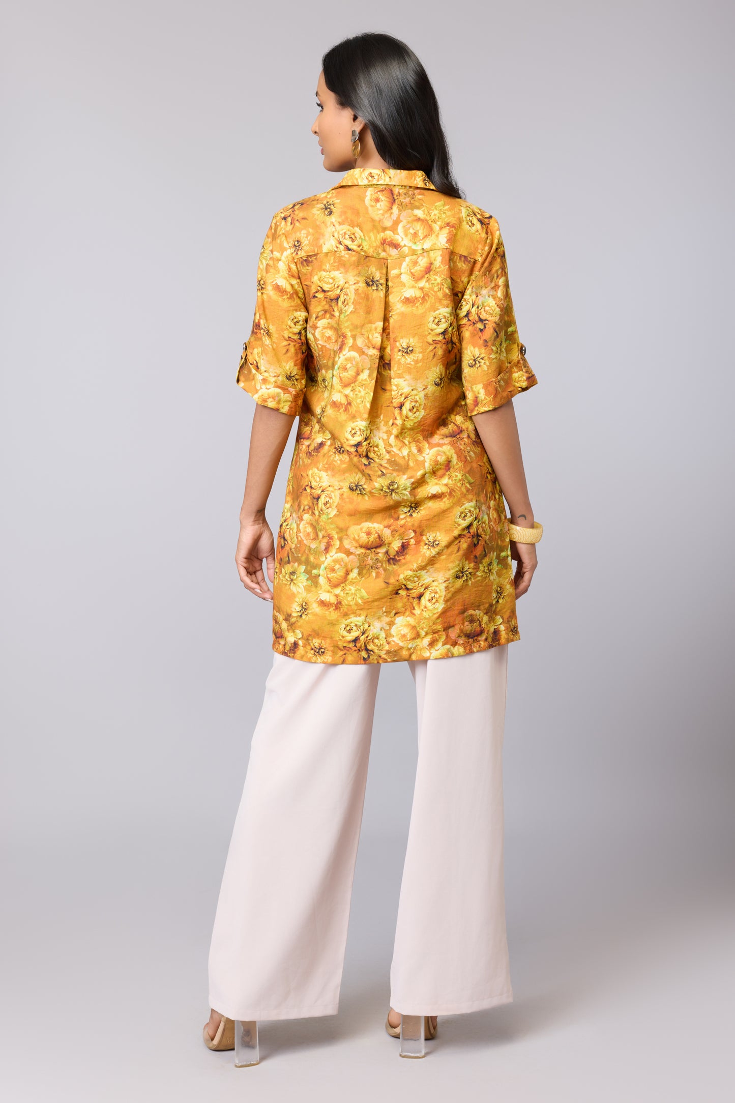 Sunlit Yellow Floral Tunic