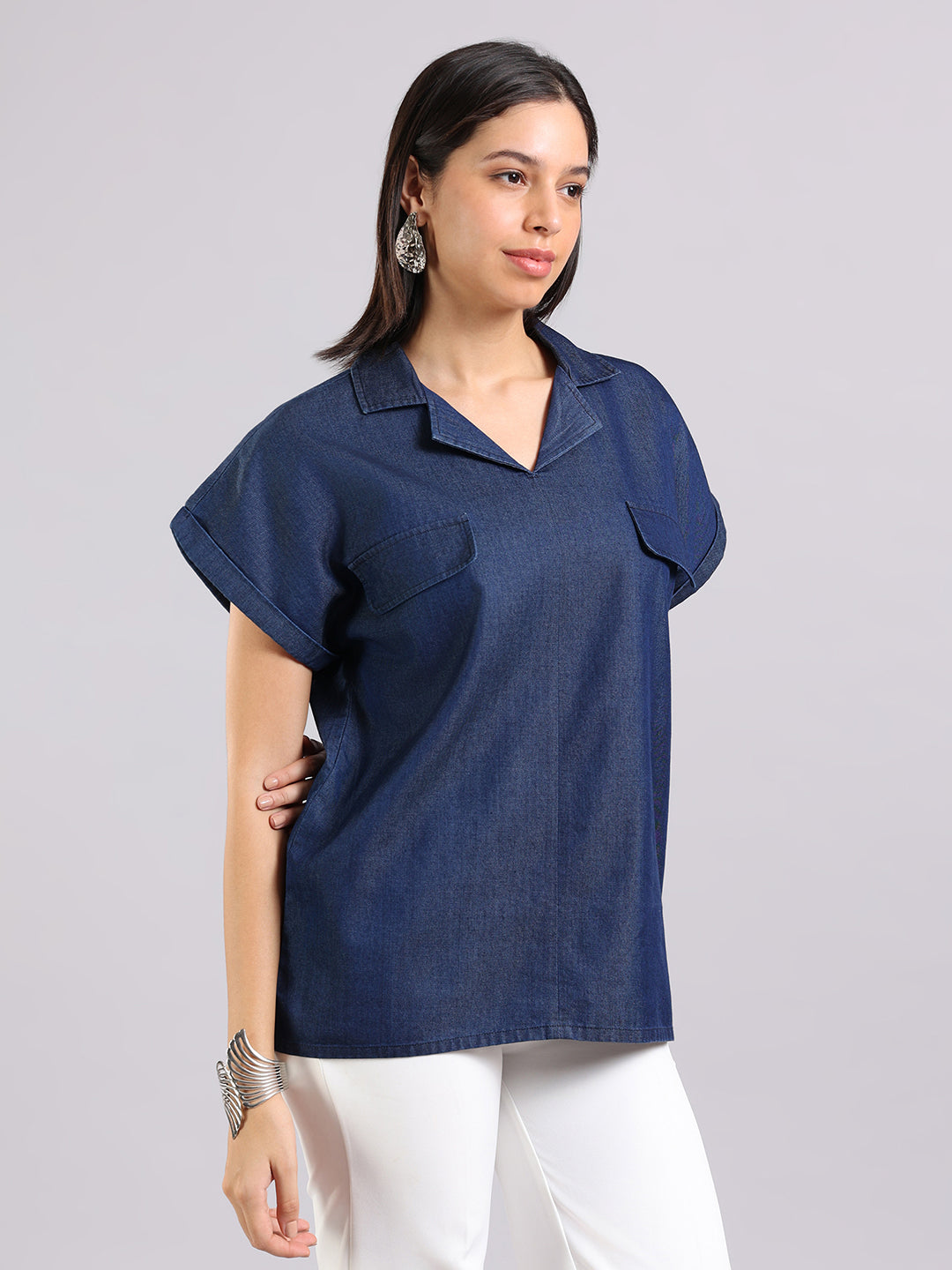 Casual Cool Lyocell Denim Top