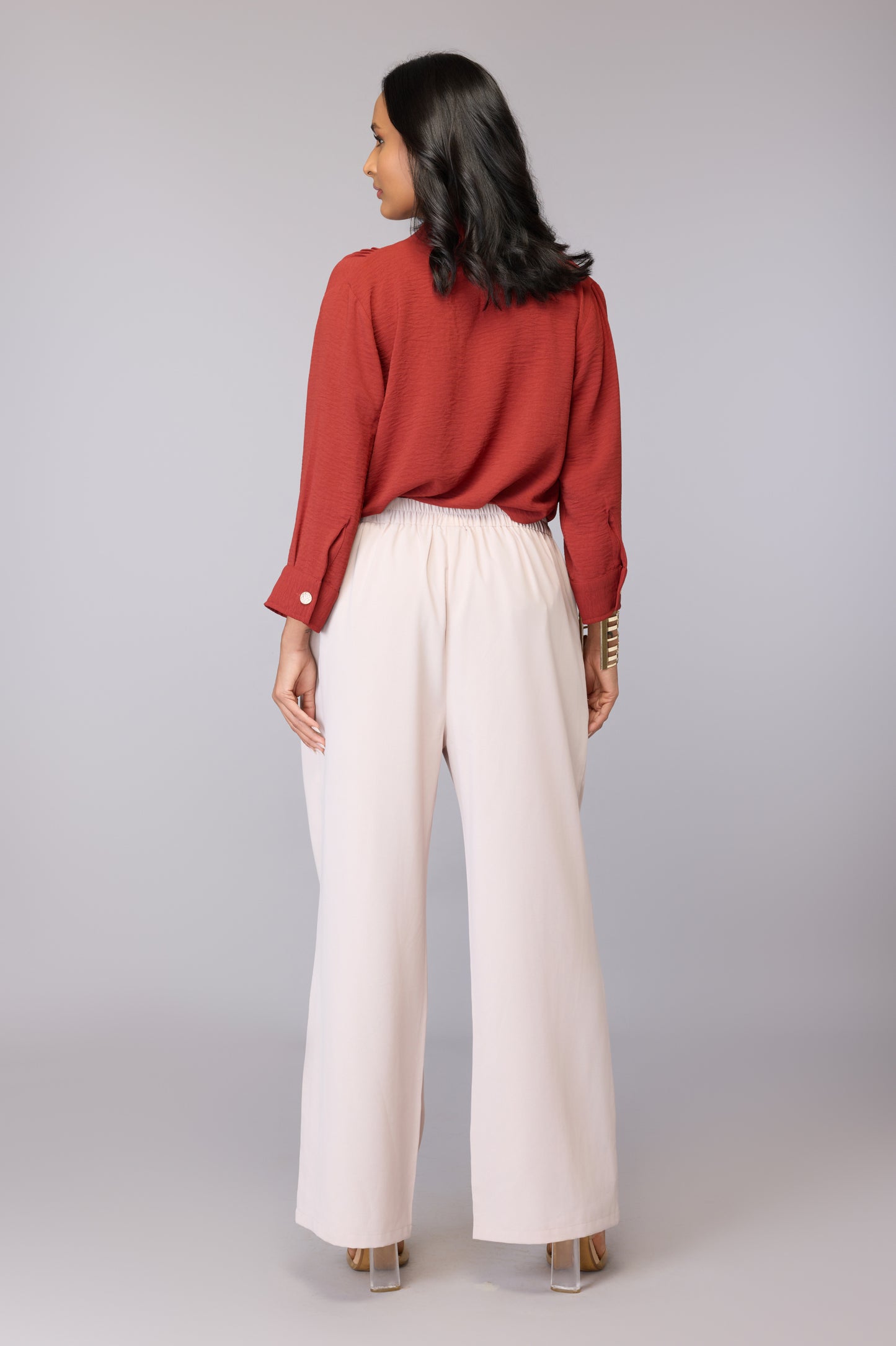 Blush Grace Wide-Leg Trouser