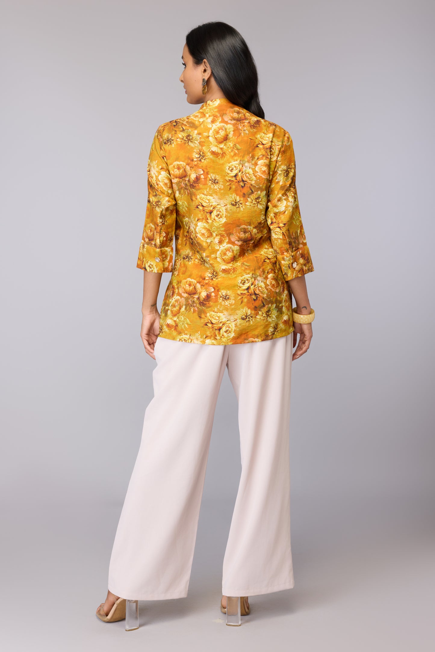 Radiant Yellow Floral Tunic