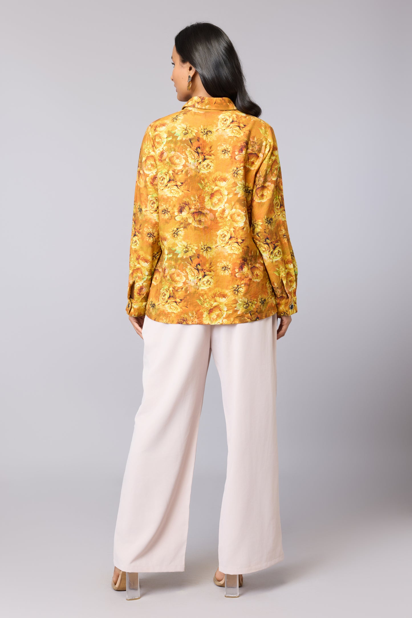 Yellow Bloom Printed Shirt