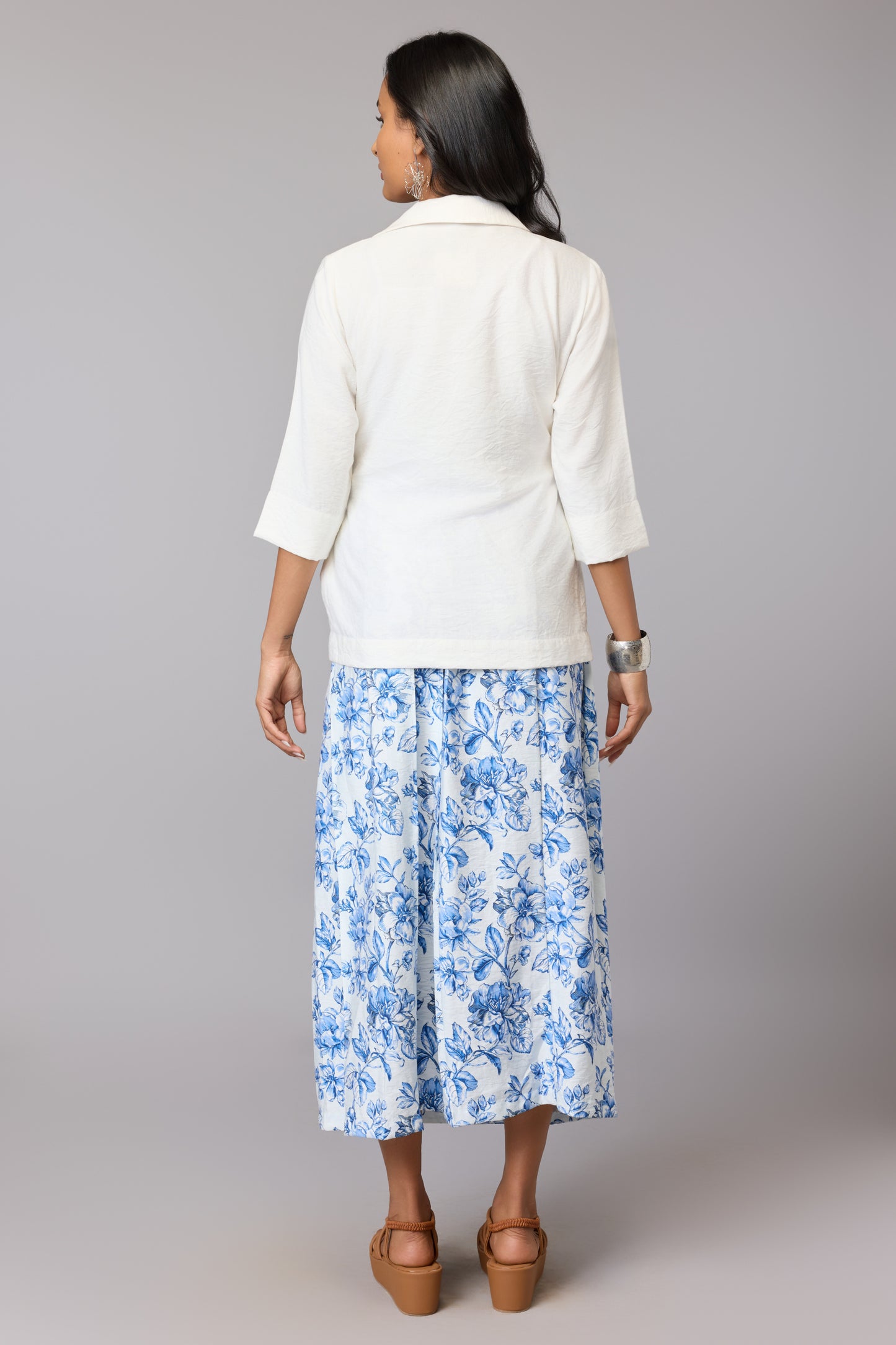Mira’s White Wrap-Front Top