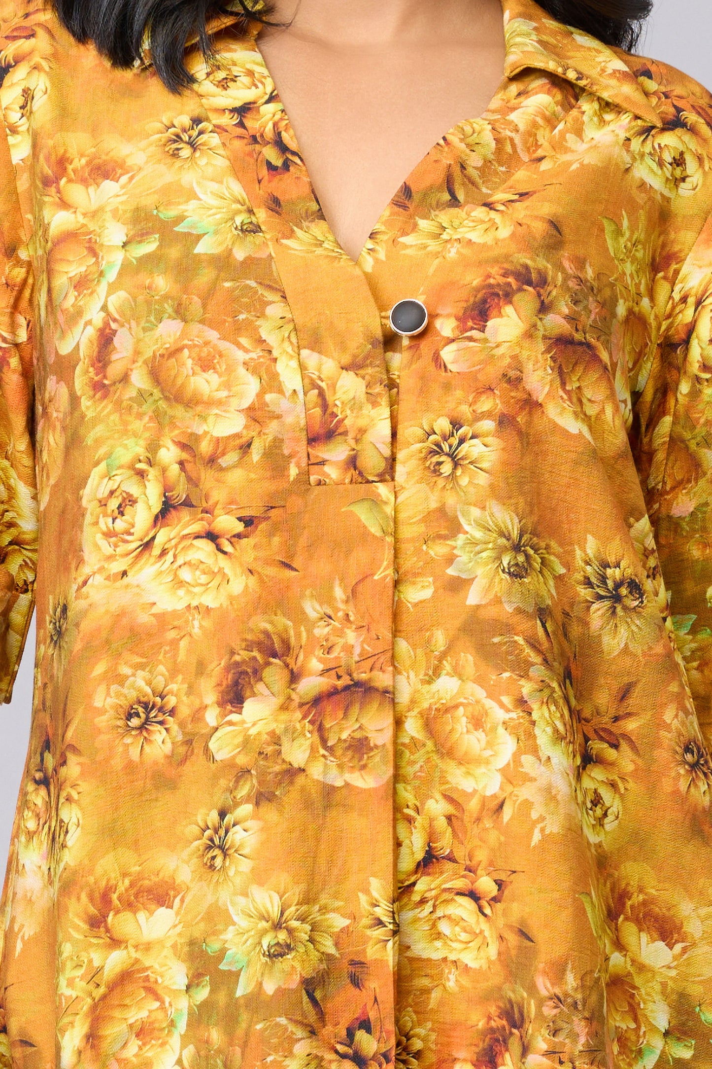 Sunlit Yellow Floral Tunic