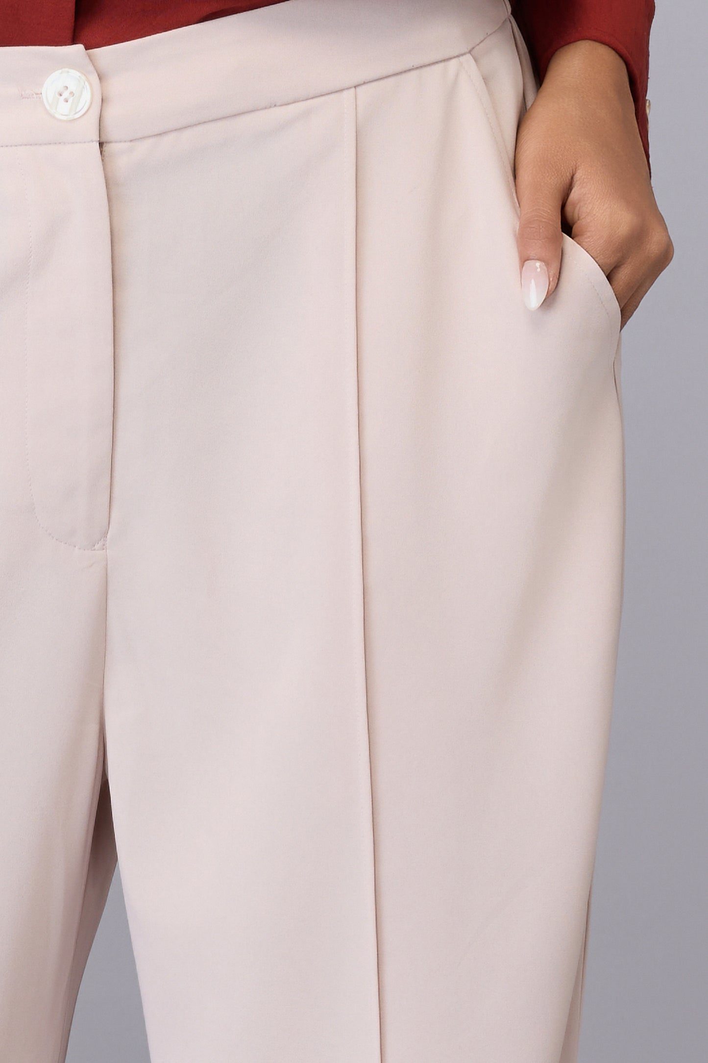 Blush Grace Wide-Leg Trouser