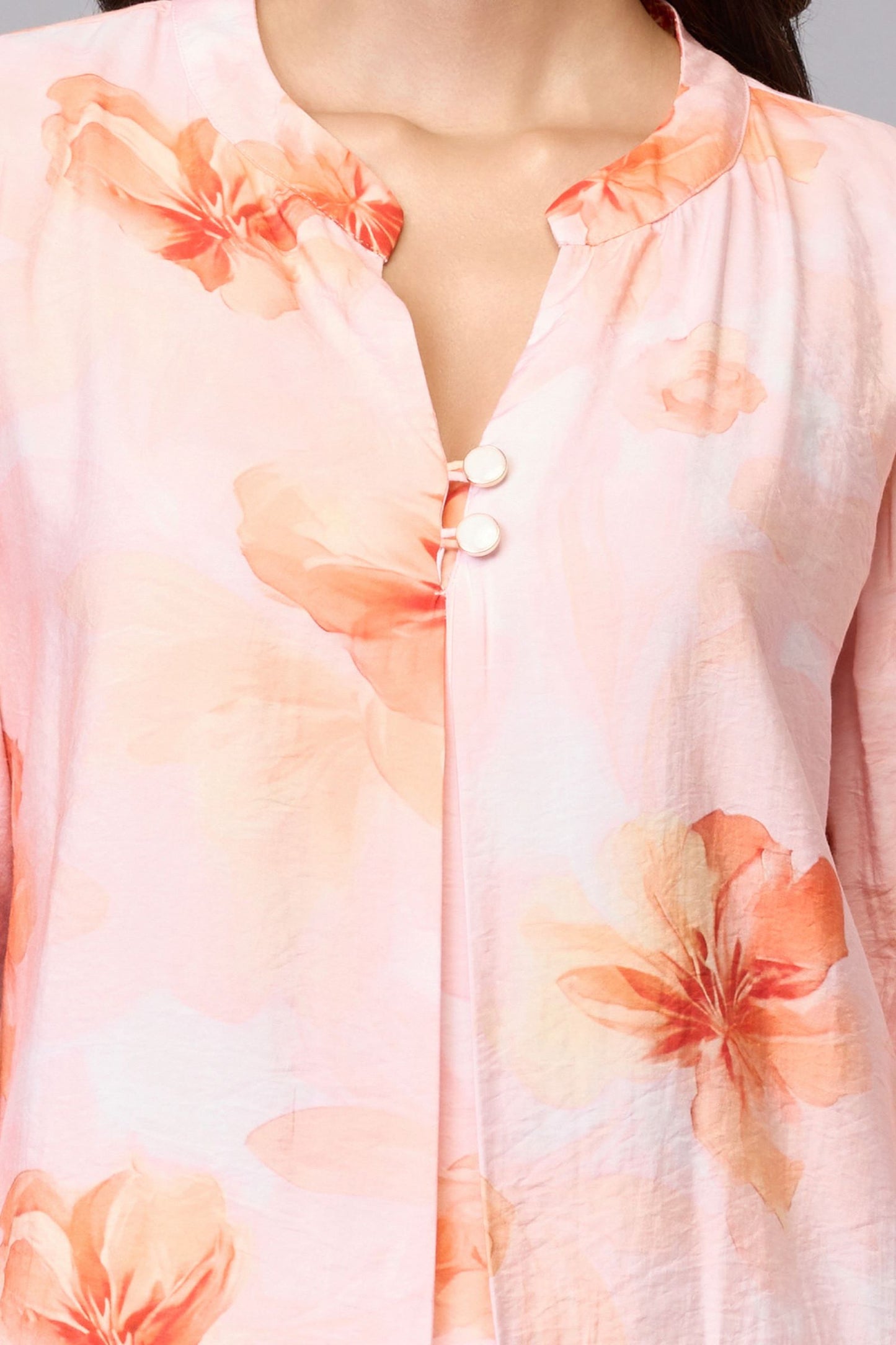 Rosy Calm Printed Top