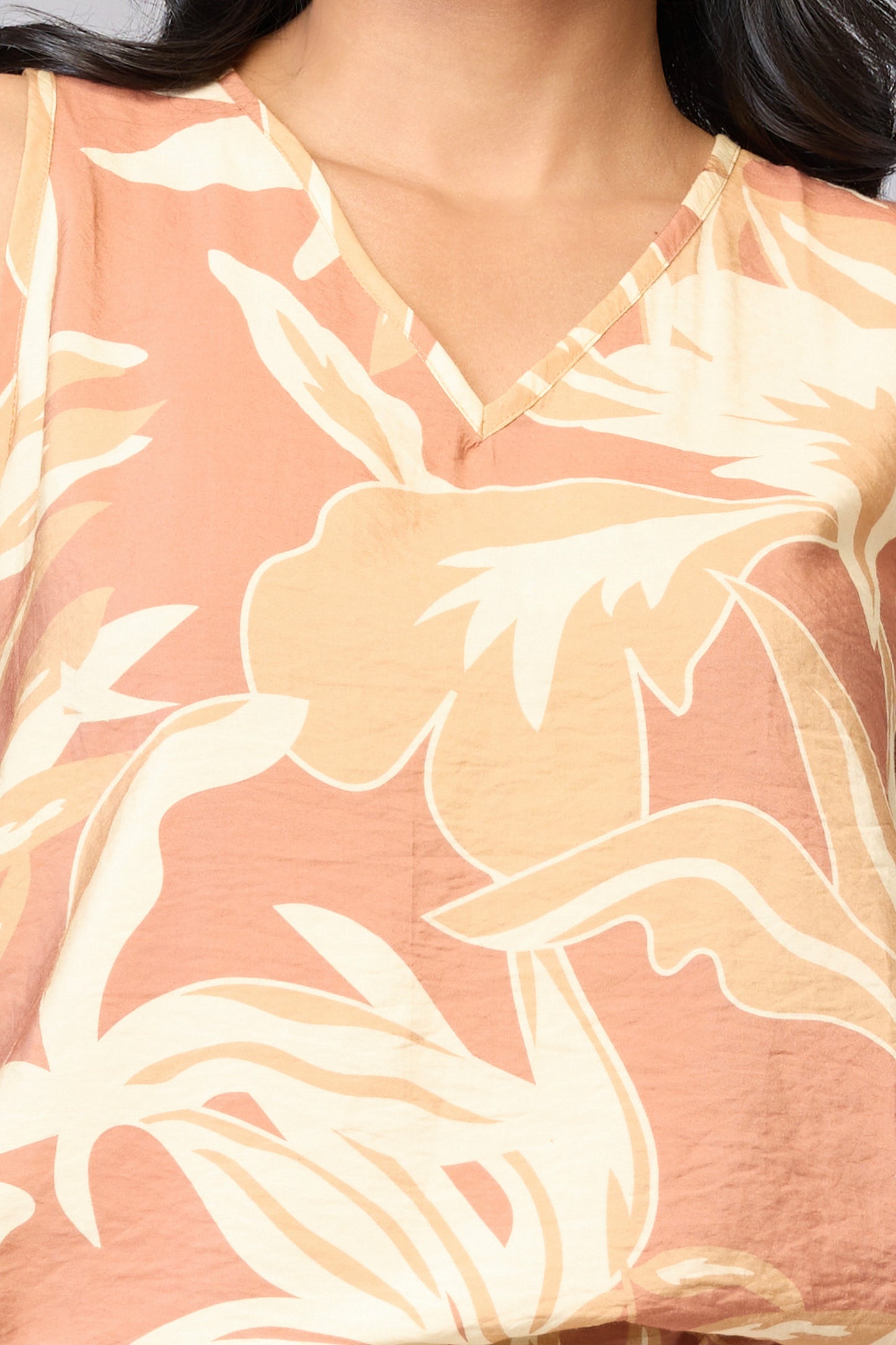 Wild Leaf V-Neck Top