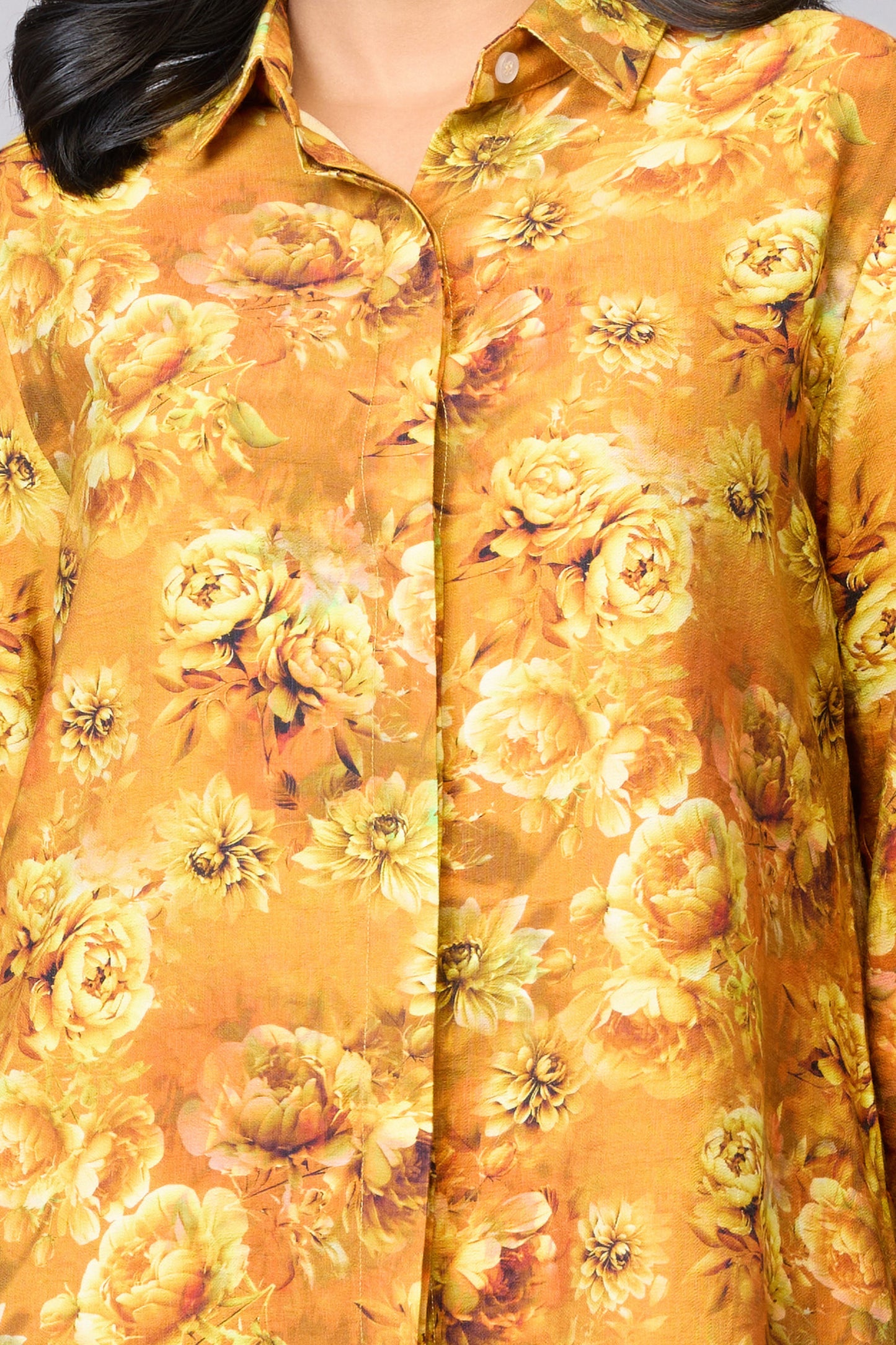 Yellow Bloom Printed Shirt