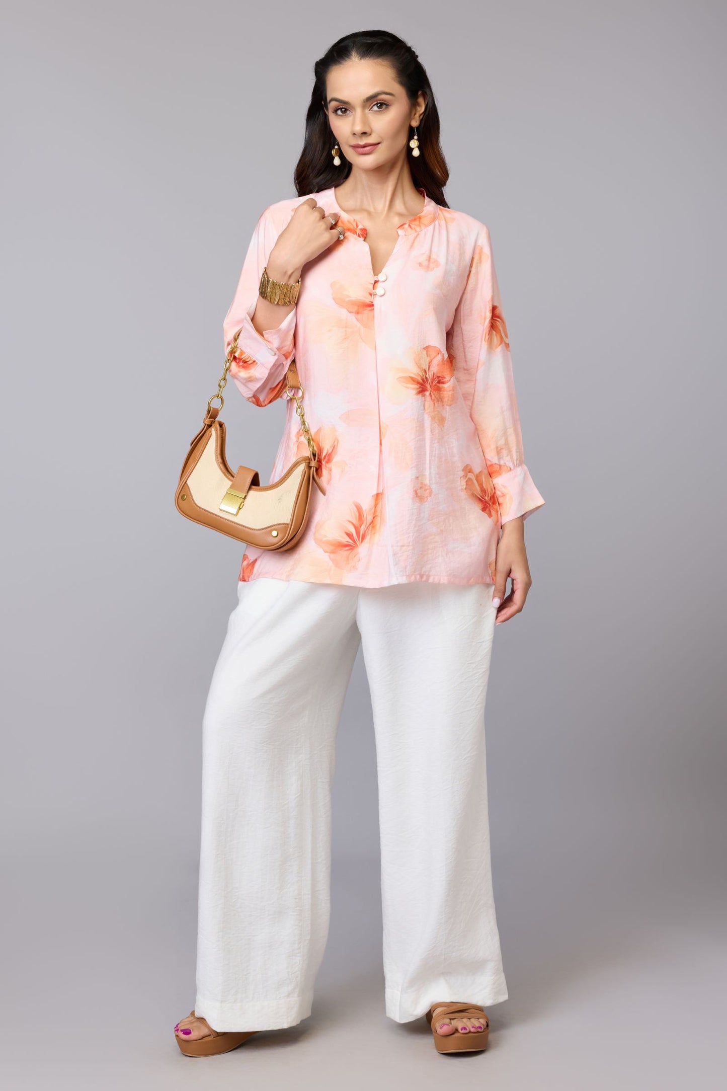 Rosy Calm Printed Top