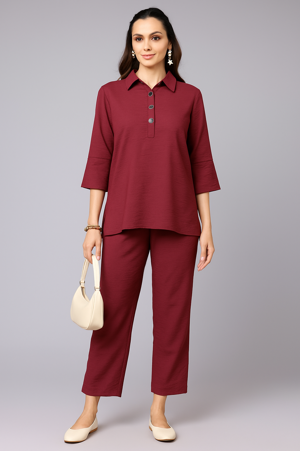 Anaya Burgundy Chic Co-ord