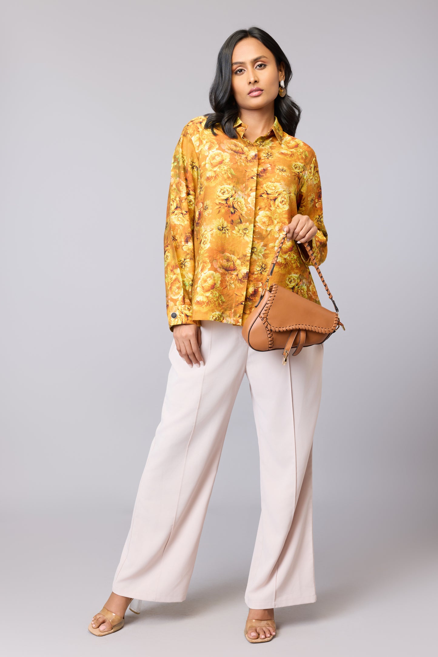 Yellow Bloom Printed Shirt