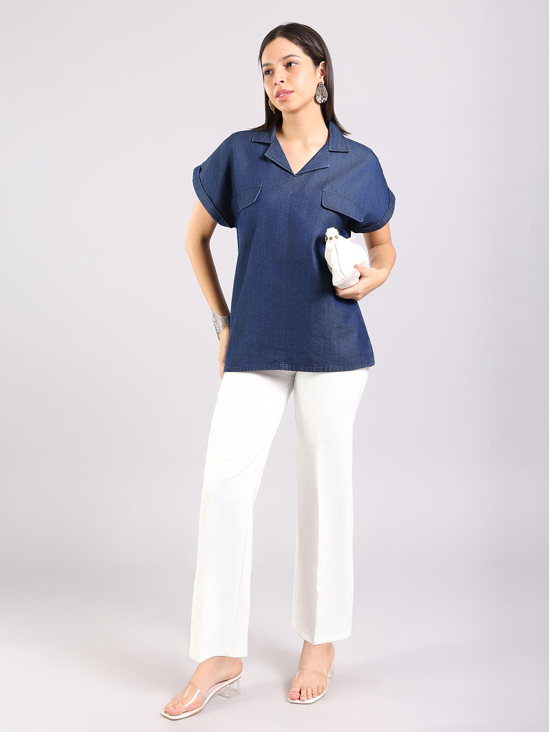 Casual Cool Lyocell Denim Top