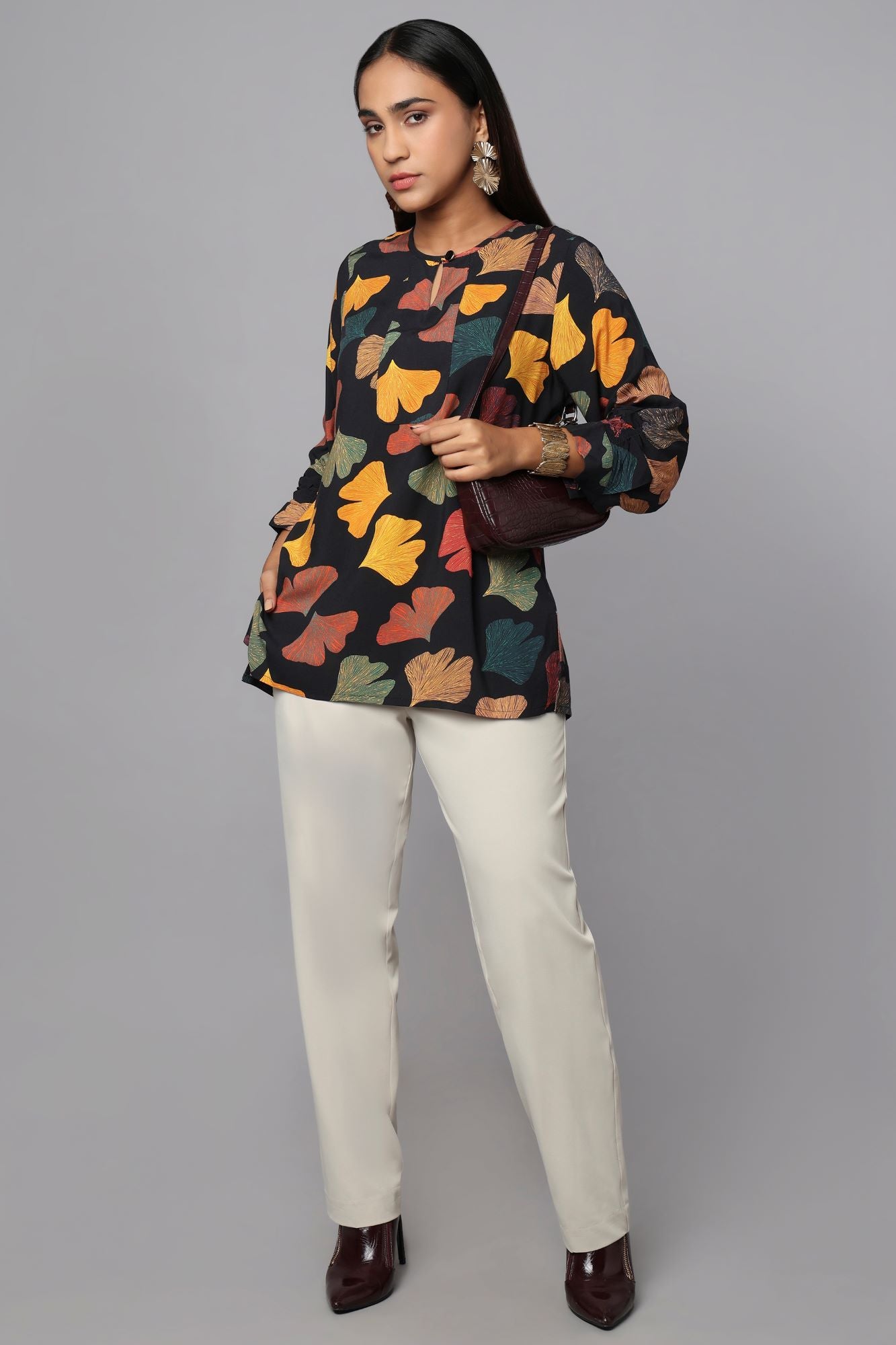 Bold Botanica Tunic Top
