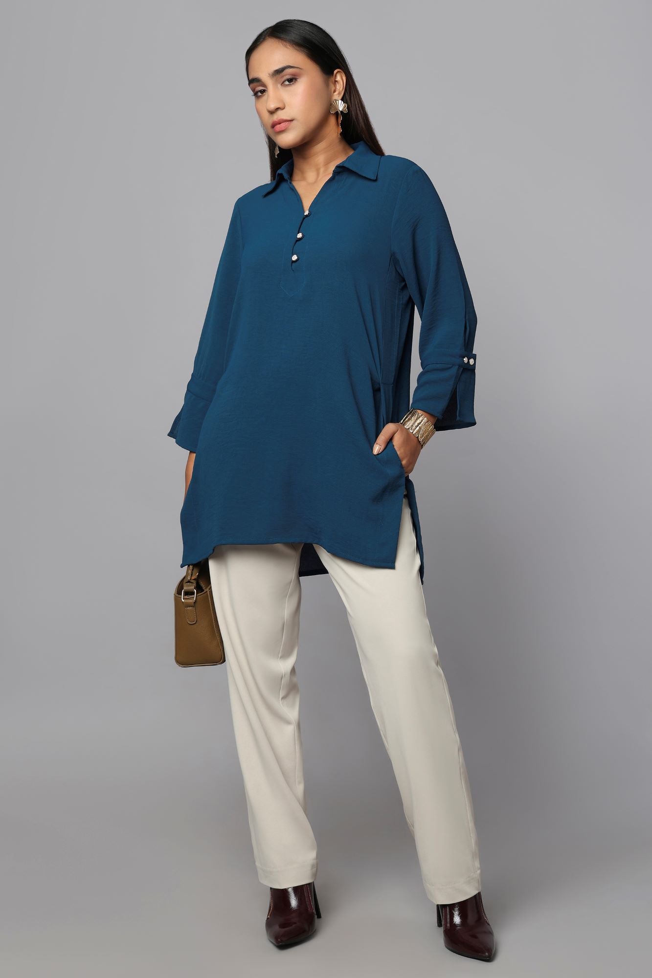 Blue Depths Workday Tunic