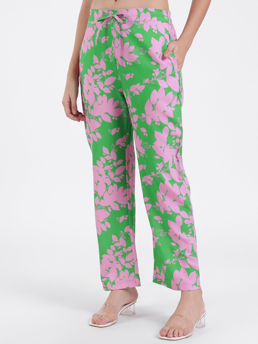 Green Floral Print Co-Ord Set
