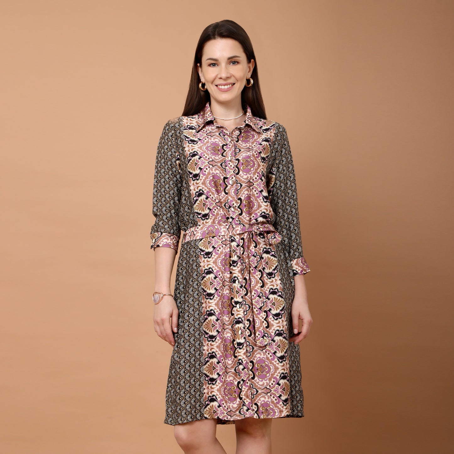 Sunmi printed shrit dress