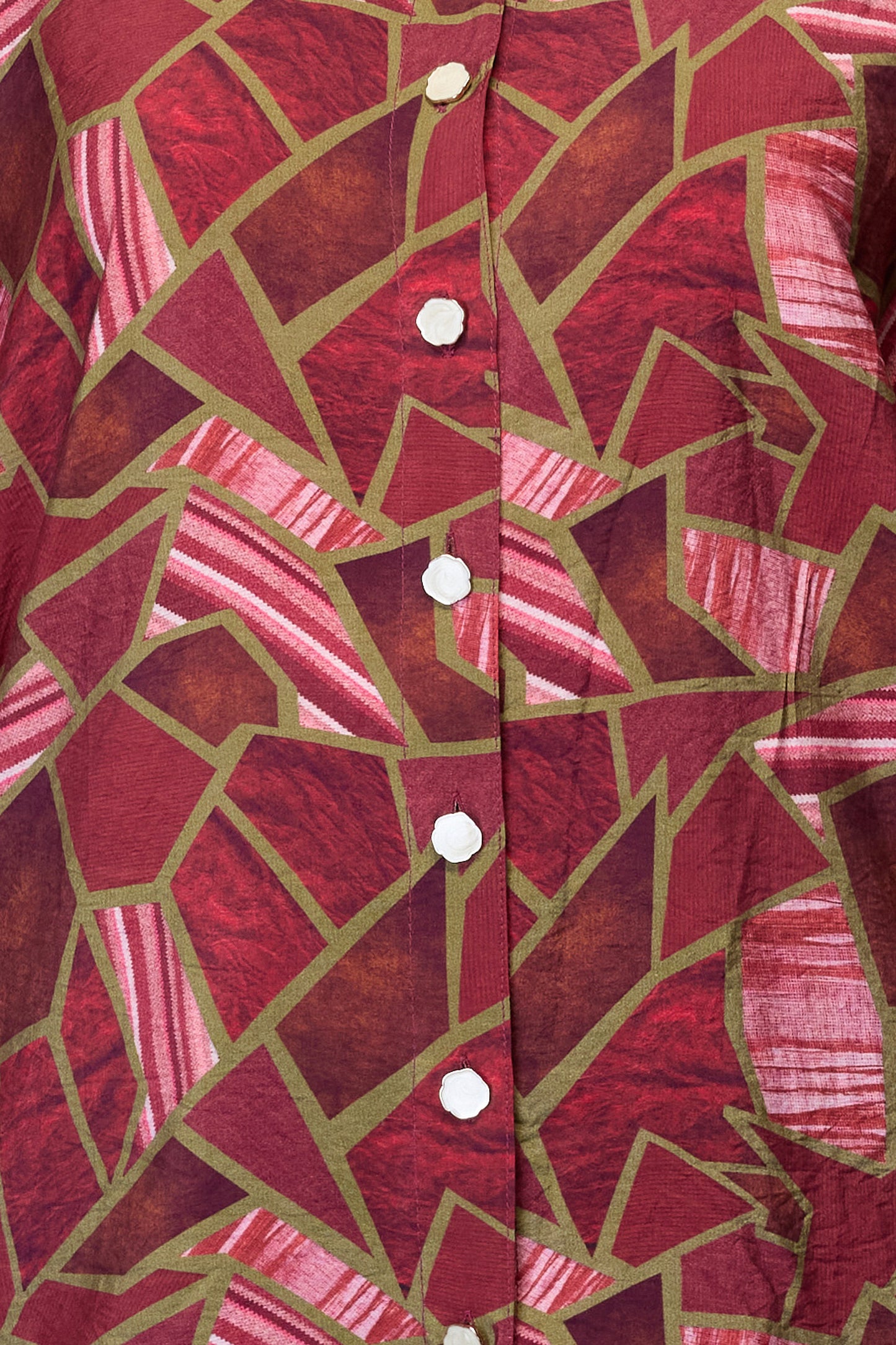 Cranberry Geometric Print Tunic