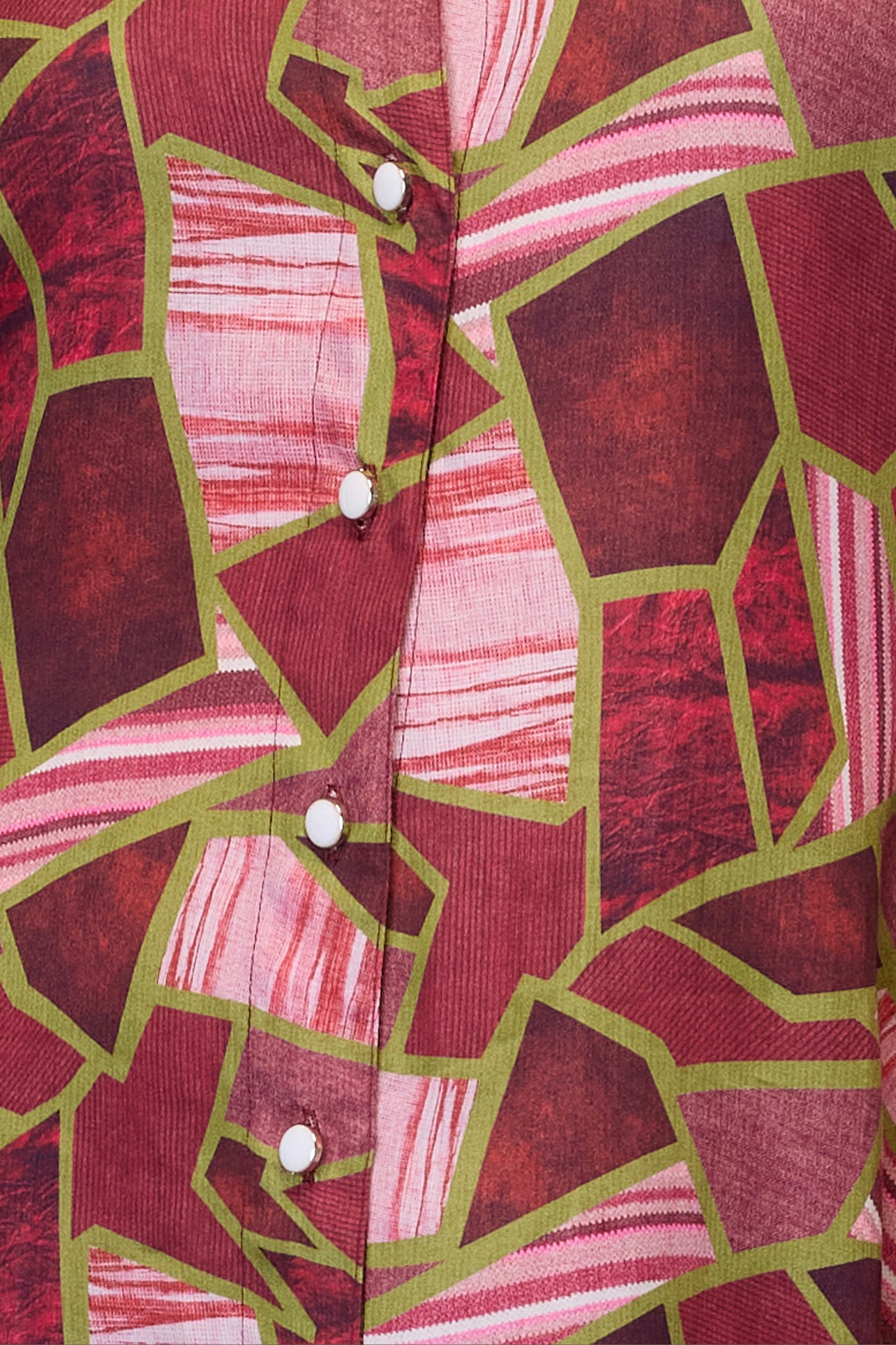 Eliza Cranberry Geometric Dress