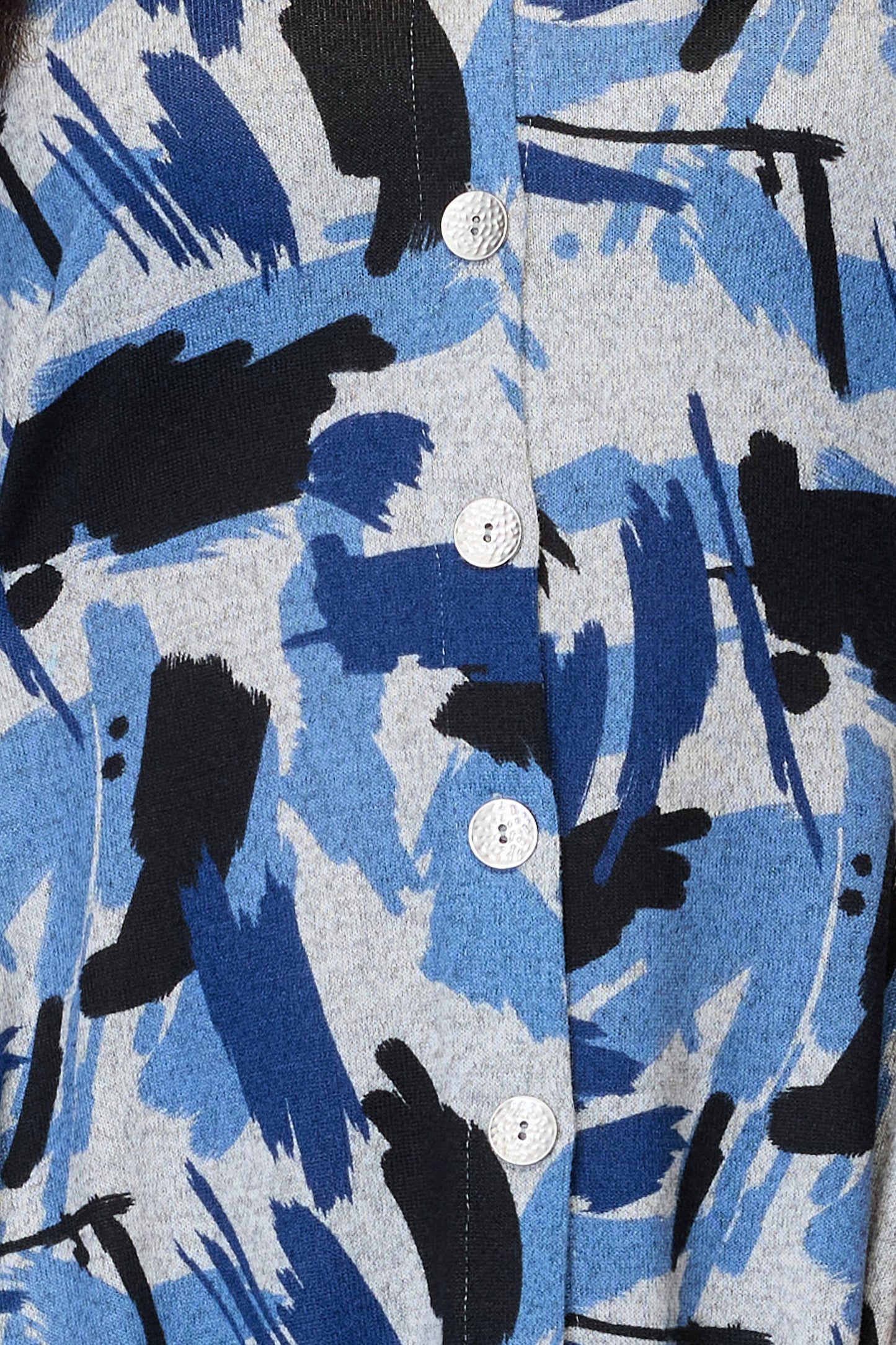 Blue Abstract Shirt Dress