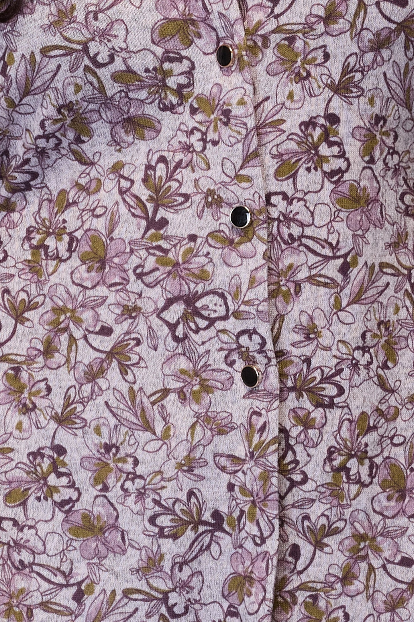 Elegant Purple Botanical Print Top