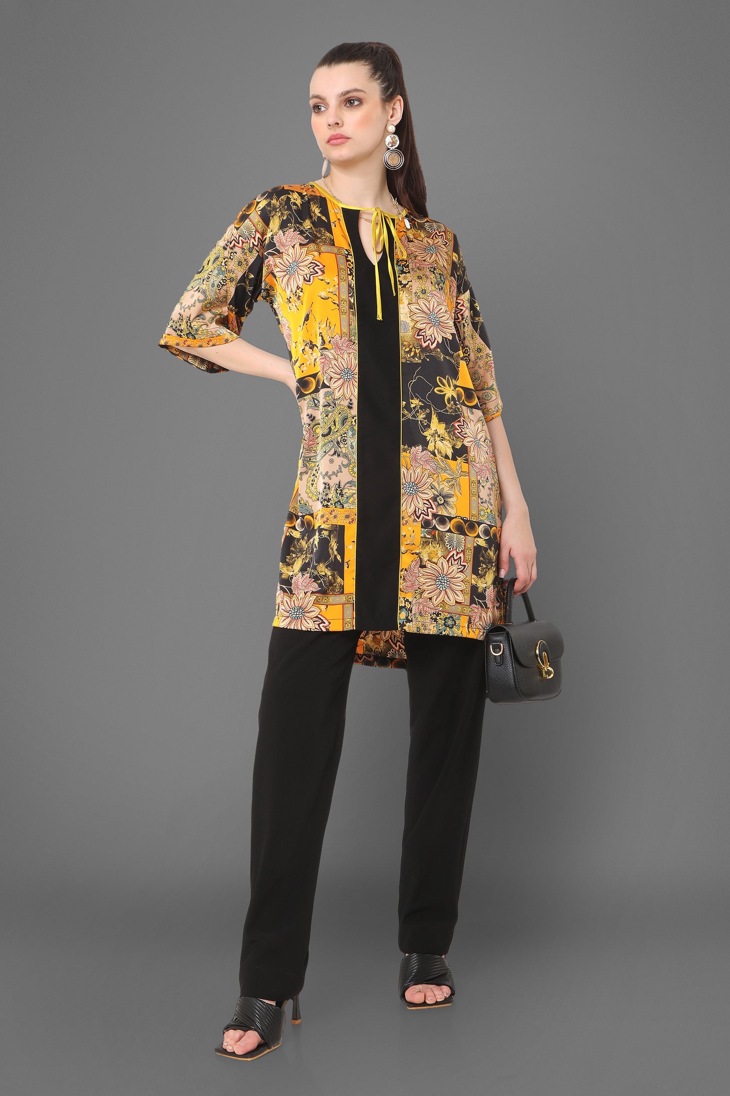 Aliyah Abstract Floral Printed Tunic
