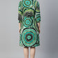 Spiral Print Tie-Waist Dress