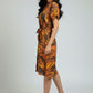 Mandarin Collar Button Down Dress – Multicolor | Modal