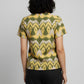 Green Ikat Tie-Up Top