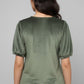 Olive Velvet Party Wear Top