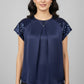 Blue Sequin Party Wear Top