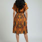 Mandarin Collar Button Down Dress – Multicolor | Modal