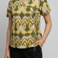 Green Ikat Tie-Up Top