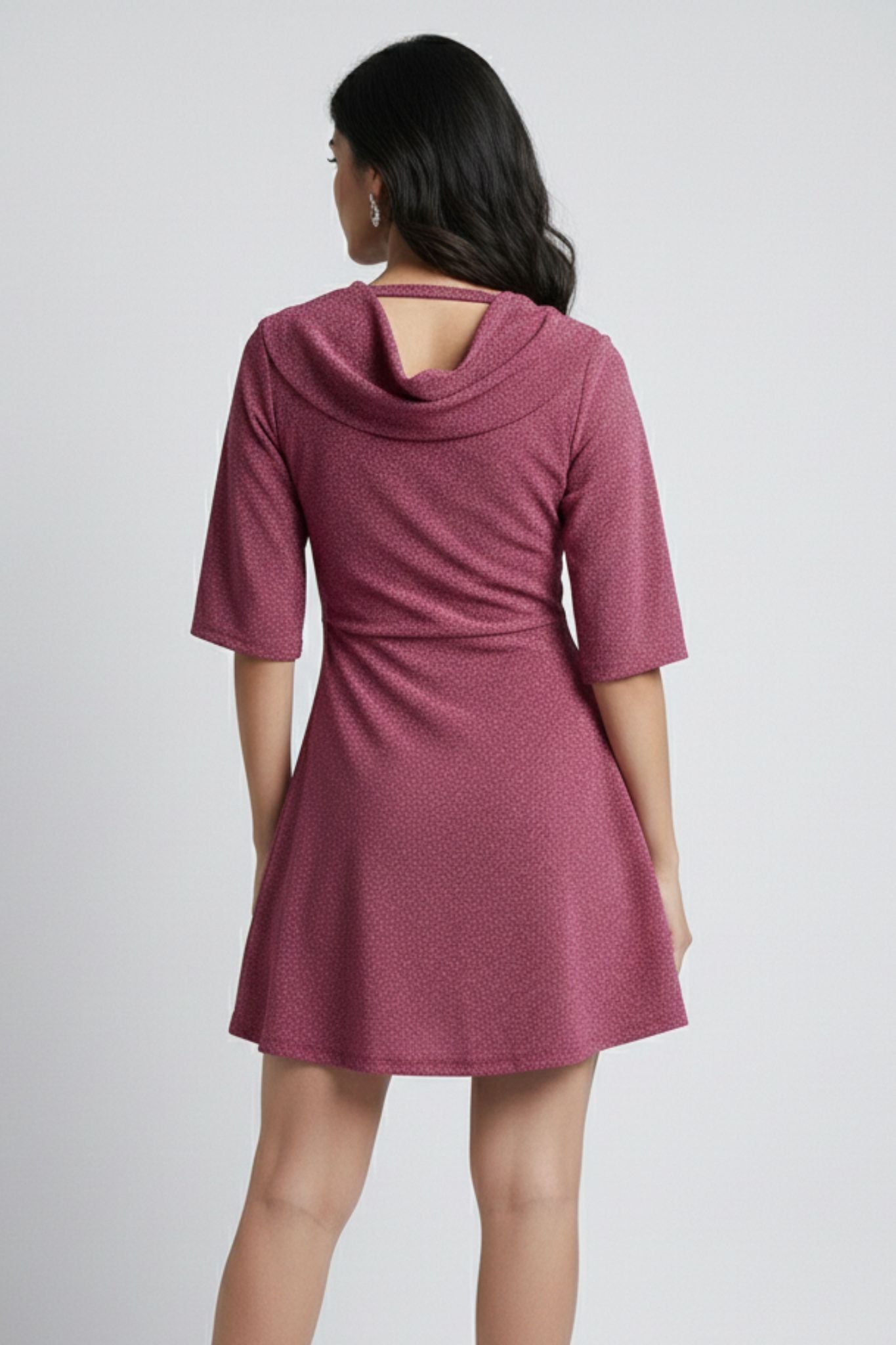 Pink Lurex Shimmer Mini Dress