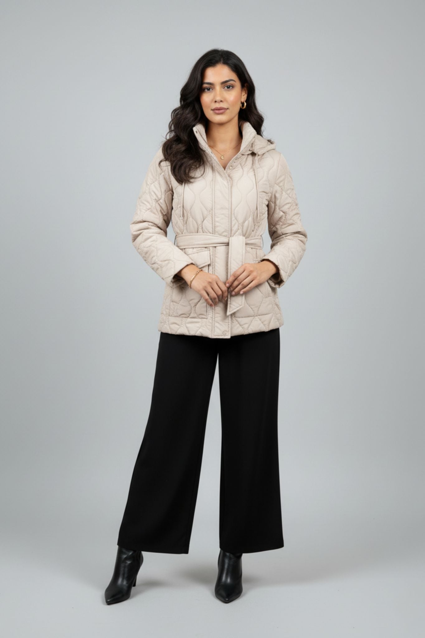 Cloud Puff Quilted Belted Jacket