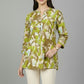 Green Brushstroke Print Tunic
