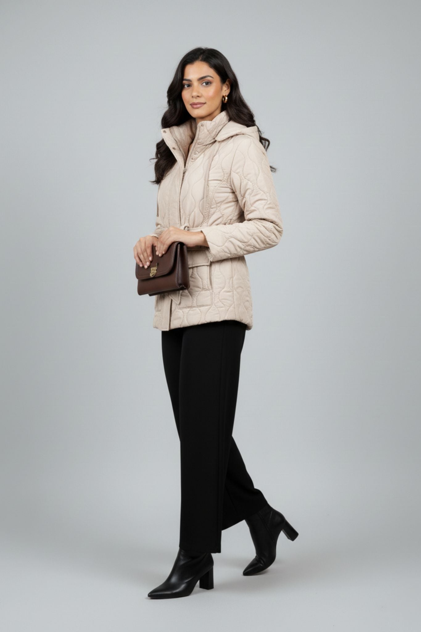 Cloud Puff Quilted Belted Jacket