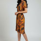 Mandarin Collar Button Down Dress – Multicolor | Modal
