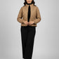 Cocoa Quilted High-Neck Short Jacket