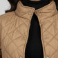 Cocoa Quilted High-Neck Short Jacket