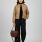 Cocoa Quilted High-Neck Short Jacket